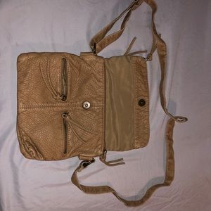 Sonoma brown/tan faux leather crossbody purse